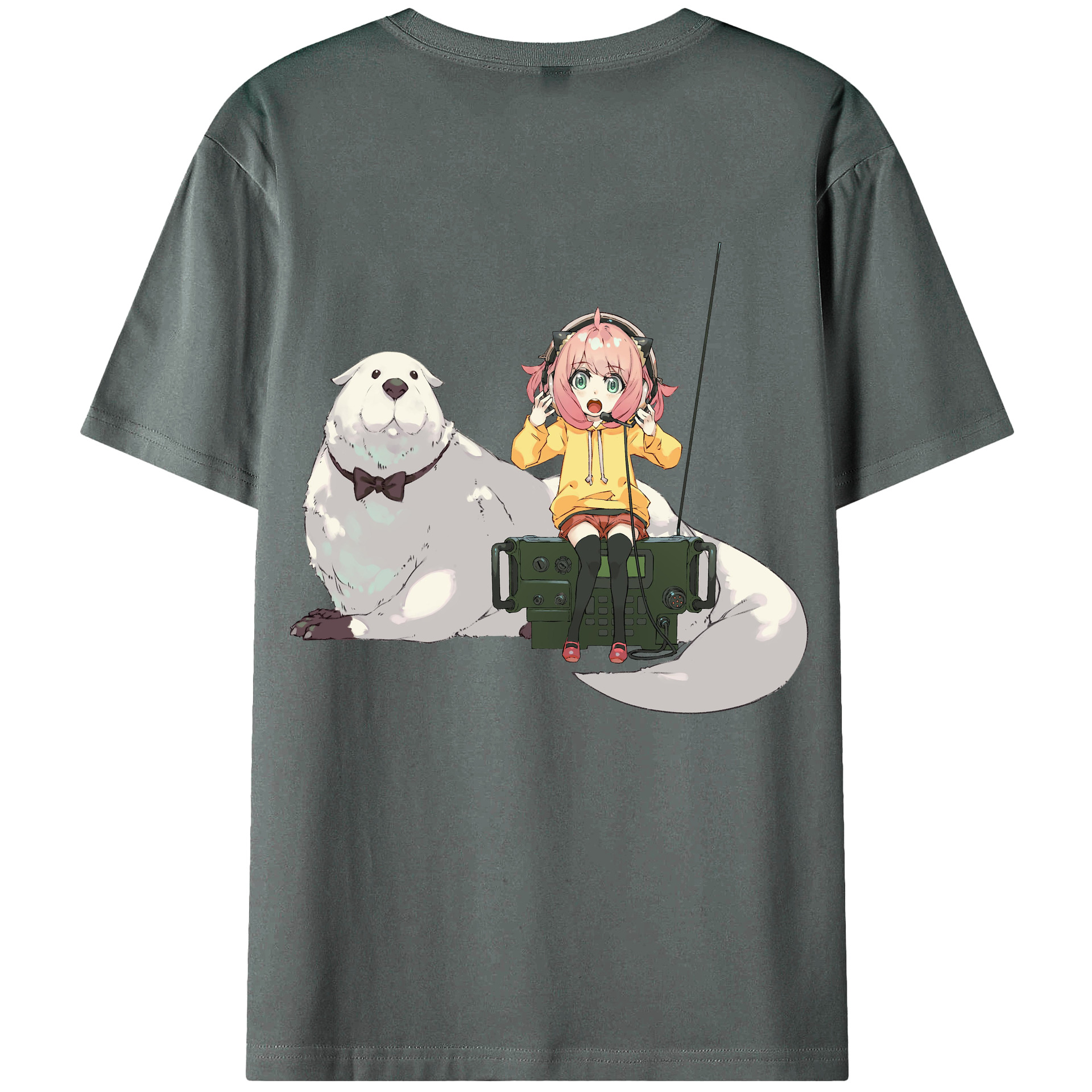 （画像用） SPY×FAMILY间谍家家酒 綿100％ メンズ半袖Tシャツ（バックプリント） 通気性